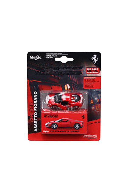 アデッソ PS-02 RED Maisto Speed Icons 1:64 Ferrari 296 GTB Assetto Fiorano Kırmızı