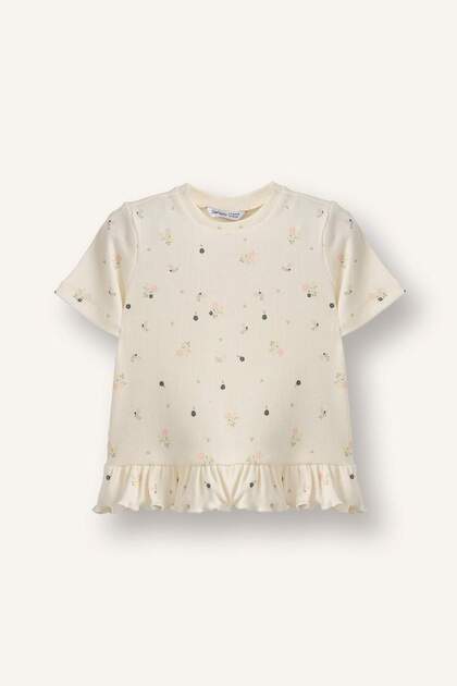 Floral Ribbed Camisole T-Shirt Baby Girl H2999A526Sm
