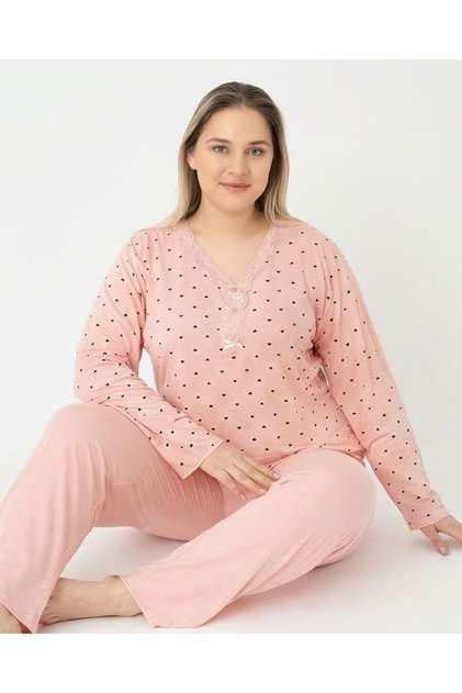 Plus Size Women's Pajama Set 2Xl-5Xl Relaxed Fit Soft Fabric Home Wear Sleep Set