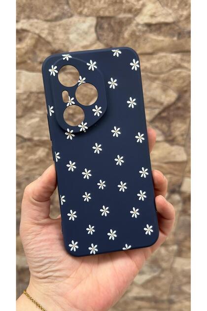Honor 400 Pro Compatible Mini Daisy Patterned Silicone Shock-Absorbing Classic Protected Rubber Case
