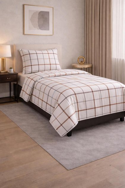 Uykuli̇fe Urban Line Pattern Modern Single Bedding Set