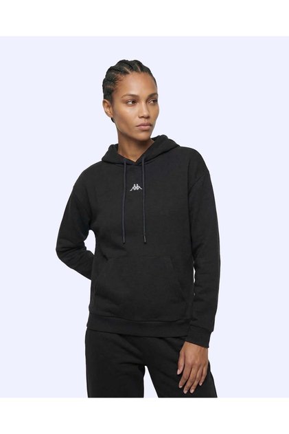Mila Kadın Siyah Regular Hoodie