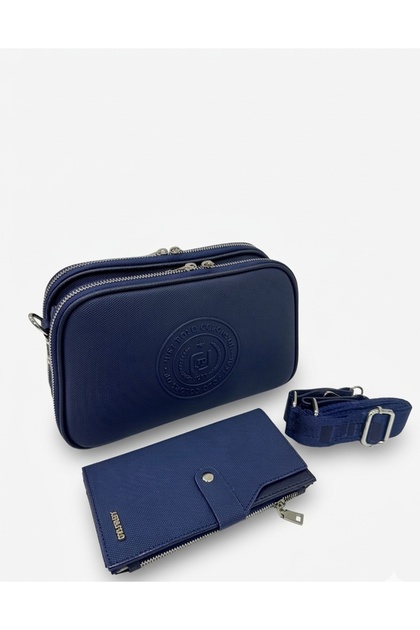 Women's Double Zipper Bag Suitable for Daily Use, Luxury Sports Bag and Wallet Sizes: 27X17 cm