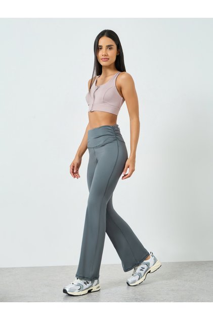 RUCHED WAIST DETAIL ACTIVE FLARED LEGGING