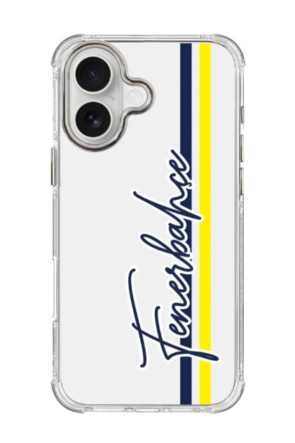 Licensed iPhone 16 Handwritten Yellow Navy Blue Transparent Phone Case "Dekomus Pocket Notebook Hed"