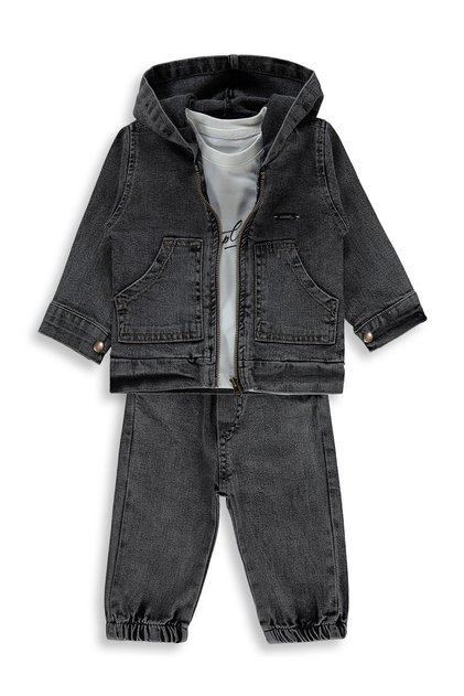 Concept jacket 3-piece 6-18 month set - black