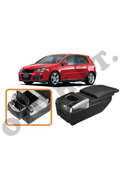 VOLKSWAGEN GOLF 5 UYUMLU BARDAKLIKLI LÜKS KOL DAYAMA KOLÇAK SİYAH İTHAL.