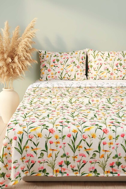 Botanical Double Plush Blanket