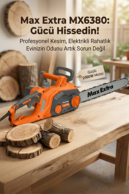 まいまい Max Extra Mx6380 2000 W 40 cm Pala Elektrikli Ağaç Kesme Testeresi