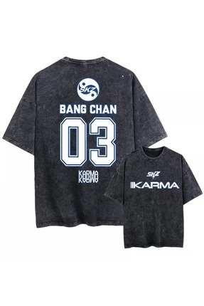 Rbgstore Stray Kids 5-Star Pilot Baskılı Konser T-shirt-XL - SİYAH