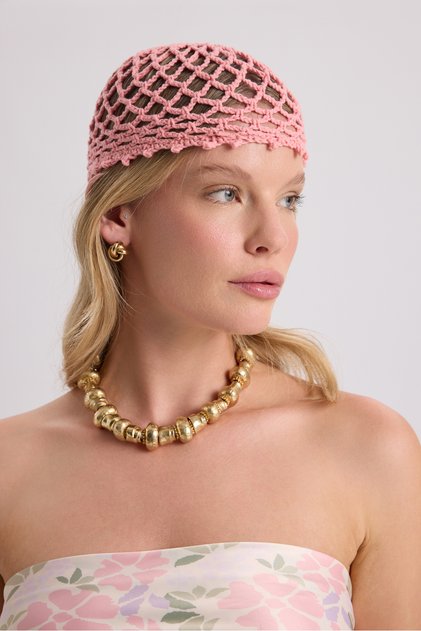 Tinos Hand Knitted Pink Hat