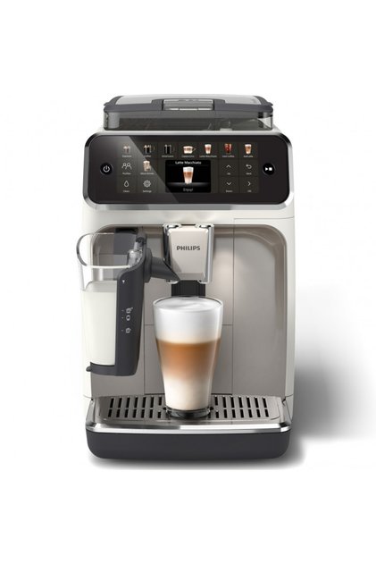 Espressor automat Philips EP5543/90 seria 5500, presiune 15 bari, solutie de lapte LatteGO, 20 tipuri de bauturi, ecran tactil, Tehnologie noua SilentBrew-preparare silentioasa, rasnita ceramica