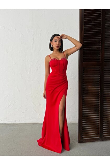 ADAMODA.RO Long elegant corset dress- Trendyol