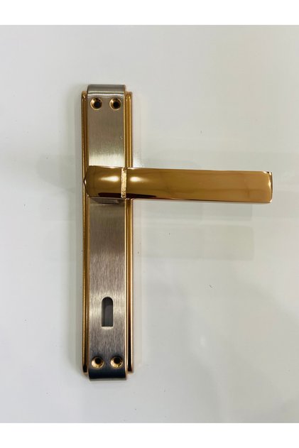 Polat Aynalı Oda Kapı Kolu Çift Renk Albfrin/Saten