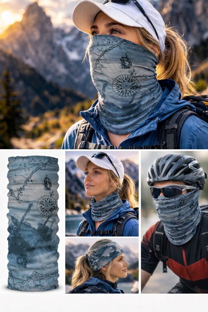 Unisex Thermal Buff Neck Gaiter - Uv Protection Balaklava Type Outdoor Sportsman and Motorcycle Mask