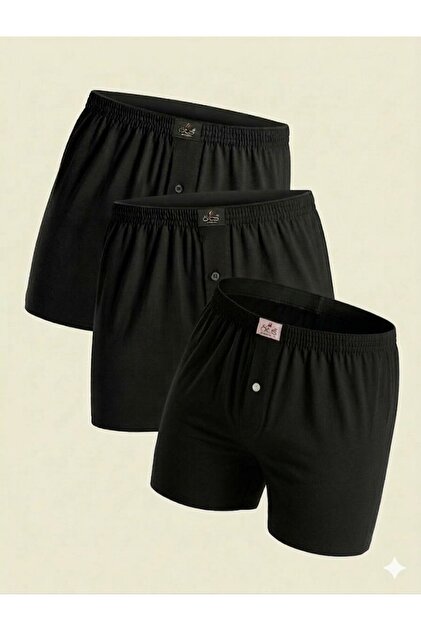 Men's 3-Piece 100% Cotton Cotton, Buttoned, Ultra Soft Stretchy Fabric, Comfortable Fit Boxer