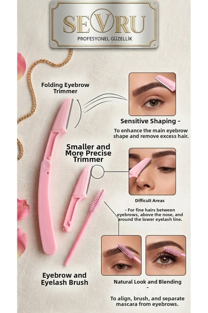 Face Razor and Eyebrow Razor Blade Women's Razor Epilation Replacement Blade Eyebrow Brush