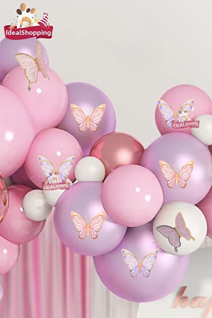 60 Pieces Butterfly Party and Cake Decoration