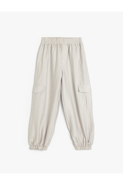Cargo Jogger Pants with Pocket Detail and Elastic Waist