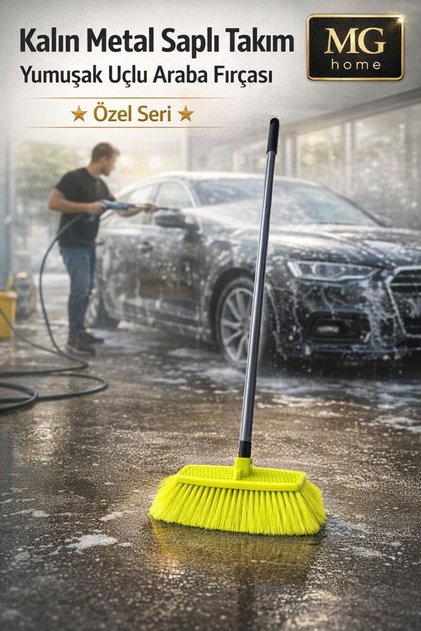 SET KUTULU PREMİUM 120 Cm 🚗Araba Fırça Yumuşak Uçlu Sık Tüylü Kaliteli Yıkama Fırçası Oto Fırça
