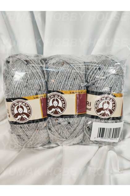 Favori̇ Tweed Silver Hand Knitting Yarn (3 Pieces) - Color: 007B