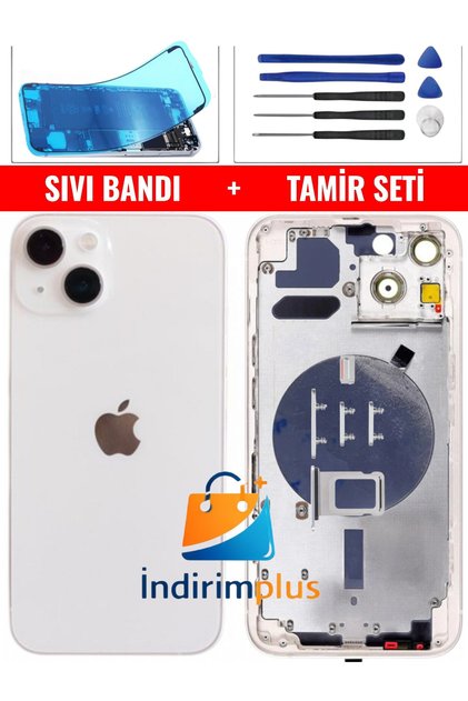iPhone 13 Kasa Boş Kasa + Beyaz Montaj Seti+Sıvı Bandı Yan Düğmeler