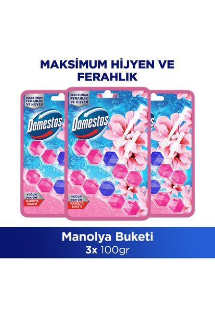 WC Blok Yoğun Parfümlü Manolya Çiçeği 2x50g x3