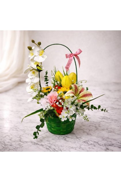 Cosulet aniversar Floral Collection,orhidee,iris,lacramioare,lalele,floarea soarelui,hortensii