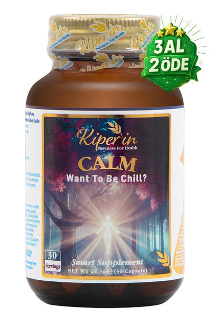 Calm ''Relax'' Passiflora, Safran, 5-HTP, Valerian, ... 9 İçerik (30 Günlük) | Akıllı Gıda Takviyesi