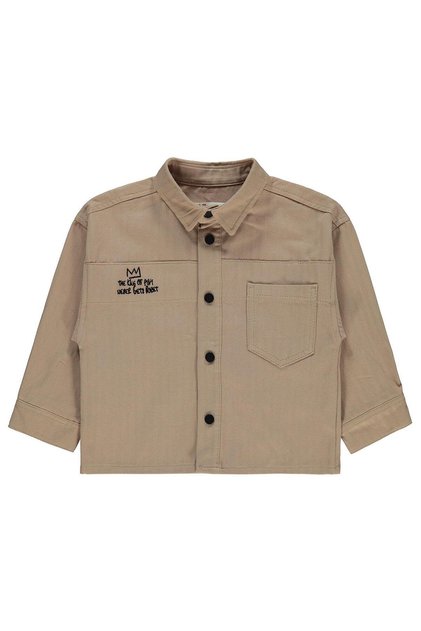Printed 2-5 Years Old Shirt - Beige 5-6 Years Old