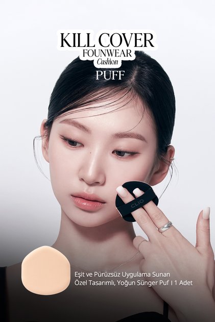 Eşit ve Pürüzsüz Uygulama Sunan, Yoğun Sünger Puf Kill Cover Founwear Cushion Puff