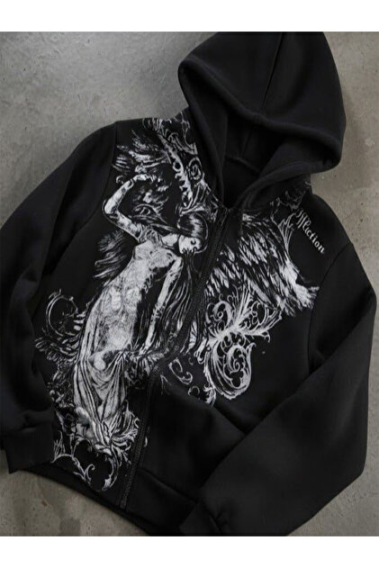 LAND MODA Siyah Vintage Angel Affliction Cyber Grunge Y2K