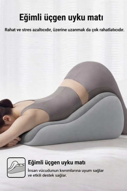 VISCORA Üçgen Pozisyon Yastığı İlişki ve Dinlenme Pozisyon Desteği 3D Ergonomik Visco 23x50x40