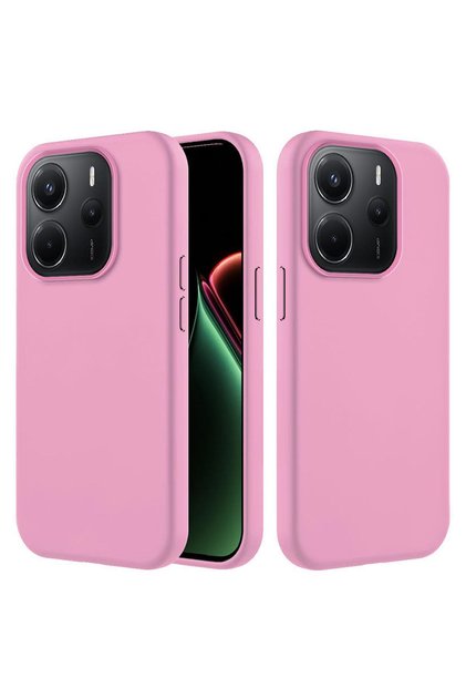 Xiaomi Redmi Note 14 5g Compatible Case with Velvet Inside, Erasable Launch Silicone Case, Pink