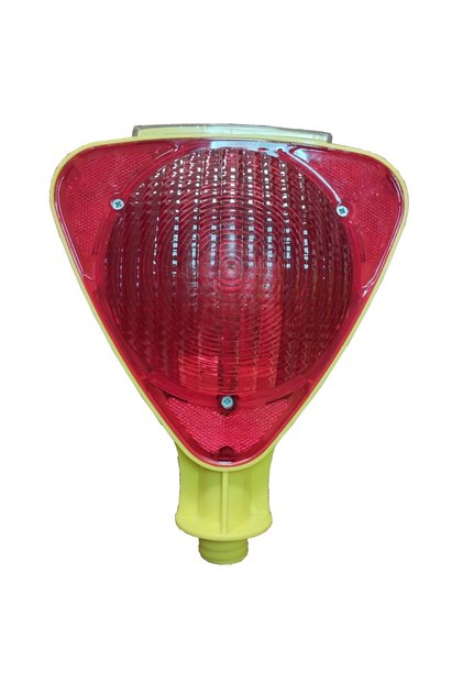 Lr-Spl01R Güeş Eerjili Üçge Flaşörlü Kırmızı Lamba, Solar Trafik Lambası, Kırmızı Rek