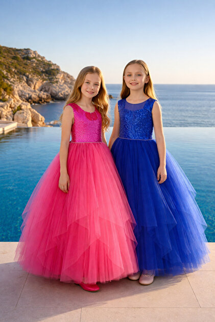 graduation dresses for 10 year old girls Lindissima Sequined Girls' Evening Dress 10-14 Years Old, Fluffy, Princess Model, Graduation, Wedding- Trendyol study table and dressing table