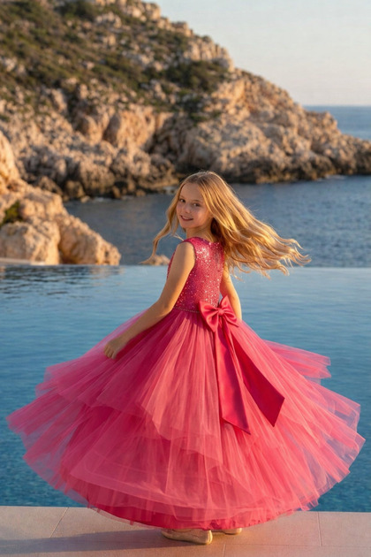graduation dresses for 14 year olds Lindissima Sequined Girls' Evening Dress 10-14 Years Old, Fluffy, Princess Model, Graduation, Wedding- Trendyol 5