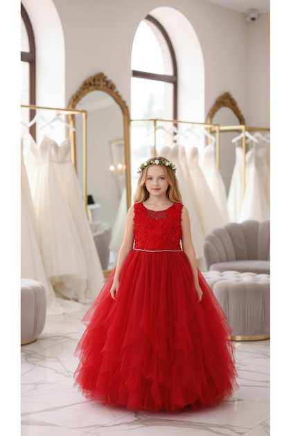 Lindissima Sequined Girls' Evening Dress 10-14 Years Old, Fluffy, Princess  Model, Graduation, Wedding- Trendyol