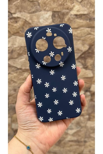 Mi 17 Ultra Compatible Mini Papatya D Patterned Silicone D Shock-Absorbing Classic Protected Rubber Case