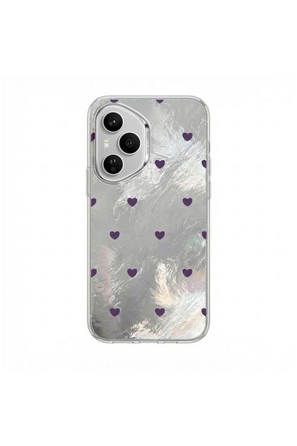 Honor 400 Pro 5g Compatible Case Heart Pattern Silicone Case Lilac