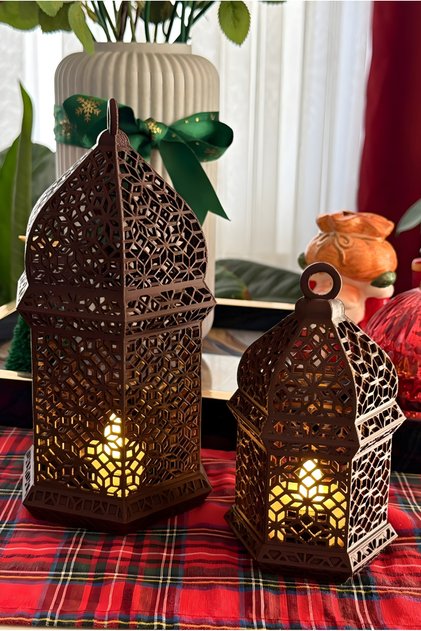 Orient Led Aydınlatmalı İkili Dekoratif Obje