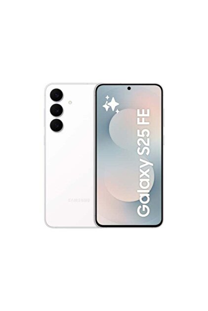 هاتف Galaxy S25 FE AI ثنائي الشريحة 5G أبيض، ذاكرة وصول عشوائي 8 جيجابايت، سعة تخزين 256 جيجابايت - إصدار الشرق الأوسط