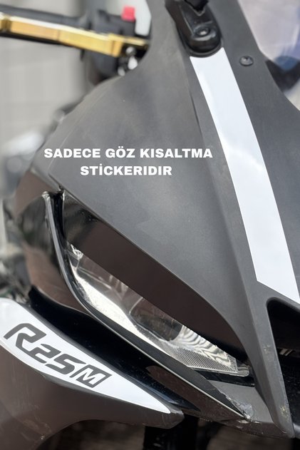 Yamaha R25 Motosiklet için Far Kısaltma Far Sticker Etiket (Sağ ve Sol)