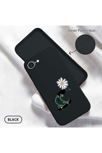 iPhone 16E Compatible Soft Silicone Phone Case with Velvet Camera Protections Creativity Pattern