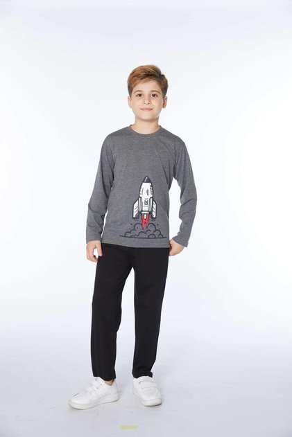 Boy's Long Sleeve Pajama Set Summer
