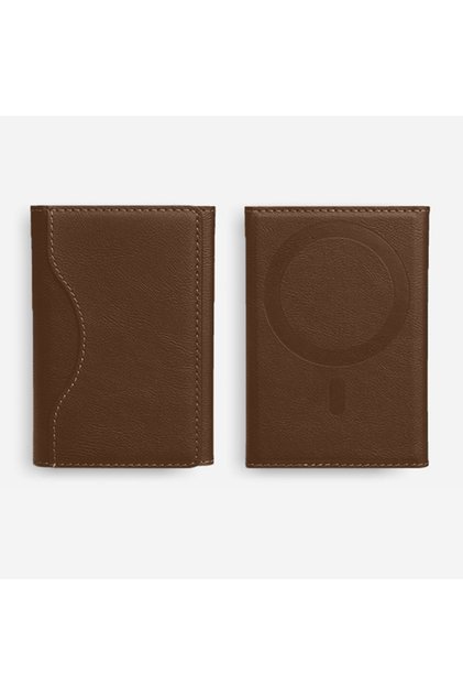 Magsafe Magnetic Foldable Stand Compatible with iPhone 12-12 Pro 12 Pro Max Leather Card Holder Wallet