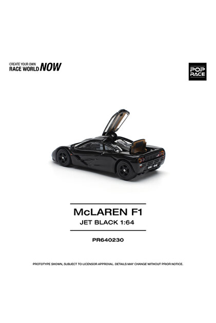 pop race 1 Pop Race McLaren F1 Jet Black 1:64 Diecast Model Araba