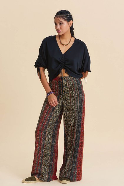 Palazzo High Waist Loose Cut Trousers