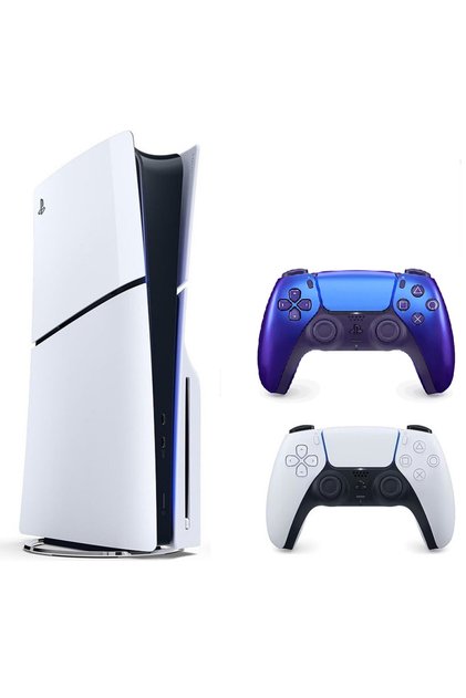 Playstation 5 slim Cdli versiyon + 2.kol Dualsense Chroma İndigo Blue mavi ( İthalatçı Garantili )