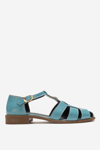 Women's Ankle Tie Sandals Real Leather Zy 4168
